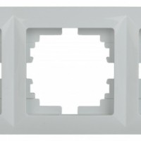 Рамка для розеток и выключателей Intro Solo 4-503-01 на 3 поста, СУ, белый