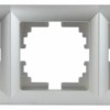 Рамка для розеток и выключателей Intro Solo 4-503-03 на 3 поста, СУ, алюминий