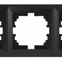 Рамка для розеток и выключателей Intro Solo 4-503-05 на 3 поста, СУ, Solo, антрацит