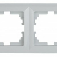 Рамка для розеток и выключателей Intro Solo 4-504-01 на 4 поста, СУ, белый