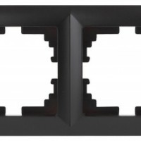 Рамка для розеток и выключателей Intro Solo 4-504-05 на 4 поста, СУ, антрацит