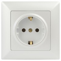 Розетка Intro Solo 4-202-06 с/з 2P+E Schuko 16А-250В IP20 СП перламутр