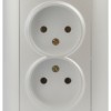 Розетка Intro Solo 4-204-06 двойная 2х2P 16А-250В IP20 СП перламутр