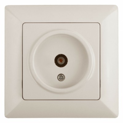 Розетка Intro Solo 4-301-02 ТВ одиночная СП слоновая кость