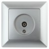 Розетка Intro Solo 4-301-03 ТВ одиночная СП алюминий