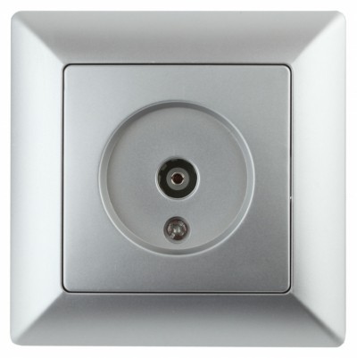Розетка Intro Solo 4-301-03 ТВ одиночная СП алюминий