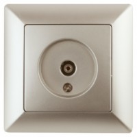 Розетка Intro Solo 4-301-04 ТВ одиночная СП шампань
