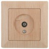 Розетка Intro Solo 4-301-11 ТВ одиночная СП сосна
