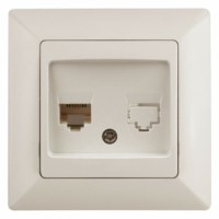 Розетка ТФ Intro Solo 4-302-02 RJ11 СП слоновая кость