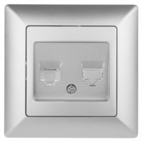 Розетка ТФ Intro Solo 4-302-03 RJ11 СП алюминий