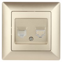 Розетка ТФ Intro Solo 4-302-04 RJ11 СП шампань