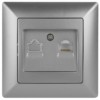 Розетка Intro Solo 4-303-03 информационная RJ45 СП алюминий