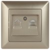 Розетка Intro Solo 4-303-04 информационная RJ45 СП шампань