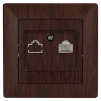 Розетка Intro Solo 4-303-10 информационная RJ45 СП венге