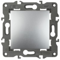 Выключатель 1кл. 10АХ-250В IP20 механизм Elegance алюминий Эра 14-1101-03