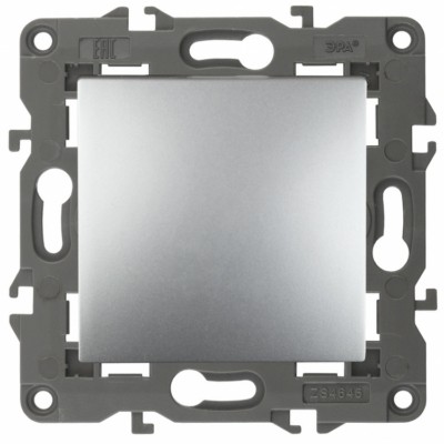 Выключатель 1кл. 10АХ-250В IP20 механизм Elegance алюминий Эра 14-1101-03