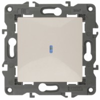 Выключатель 1кл. с инд. 10АХ-250В IP20 механизм Elegance сл.кость Эра 14-1102-02