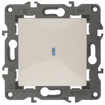 Выключатель 1кл. с инд. 10АХ-250В IP20 механизм Elegance сл.кость Эра 14-1102-02