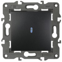Выключатель 1кл. с инд. 10АХ-250В IP20 механизм Elegance антрацит Эра 14-1102-05