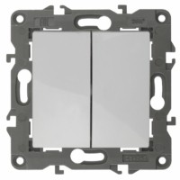 Выключатель 2кл. 10АХ-250В IP20 механизм Elegance белый Эра 14-1104-01