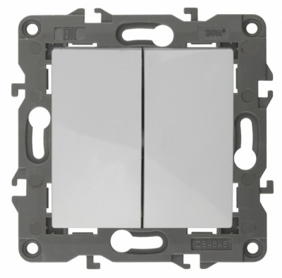 Выключатель 2кл. 10АХ-250В IP20 механизм Elegance белый Эра 14-1104-01