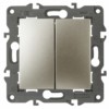 Выключатель 2кл. 10АХ-250В IP20 механизм Elegance шампань Эра 14-1104-04