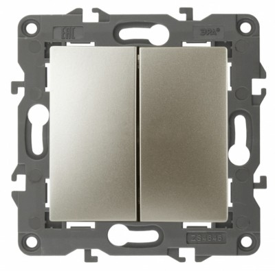 Выключатель 2кл. 10АХ-250В IP20 механизм Elegance шампань Эра 14-1104-04