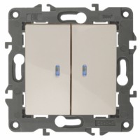 Выключатель 2кл. с инд. 10АХ-250В IP20 механизм Elegance сл.кость Эра 14-1105-02