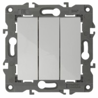 Выключатель 3кл. 10АХ-250В IP20 механизм Elegance белый Эра 14-1107-01