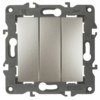 Выключатель 3кл. 10АХ-250В IP20 механизм Elegance шампань Эра 14-1107-04