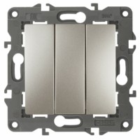 Выключатель 3кл. 10АХ-250В IP20 механизм Elegance шампань Эра 14-1107-04
