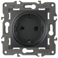 14-2101-05 ЭРА Розетка 2P+E Schuko 16A-250В IP20 Эра Elegance антрацит