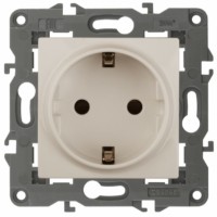 14-2102-02 ЭРА Розетка 2P+E Schuko со шторками 16A-250В IP20 Эра Elegance сл.кость