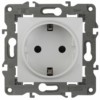 14-2102-01 ЭРА Розетка 2P+E Schuko со шторками 16A-250В IP20 Эра Elegance белый