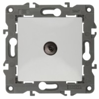 Розетка ТВ одиночная IP20 Эра Elegance белый