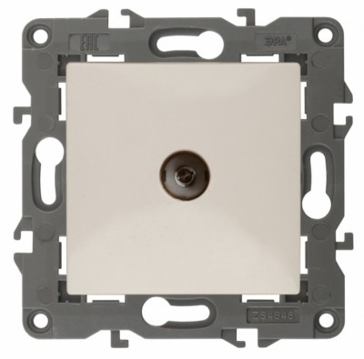 Розетка ТВ проходная IP20 Эра Elegance сл.кость
