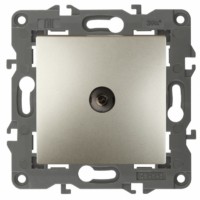 Розетка ТВ проходная IP20 Эра Elegance шампань