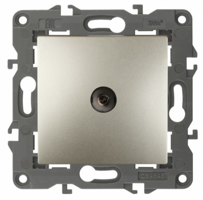 Розетка ТВ проходная IP20 Эра Elegance шампань