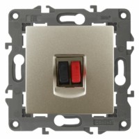 14-3111-04 ЭРА Розетка аудио IP20 Эра Elegance шампань