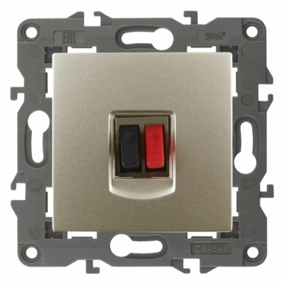 14-3111-04 ЭРА Розетка аудио IP20 Эра Elegance шампань