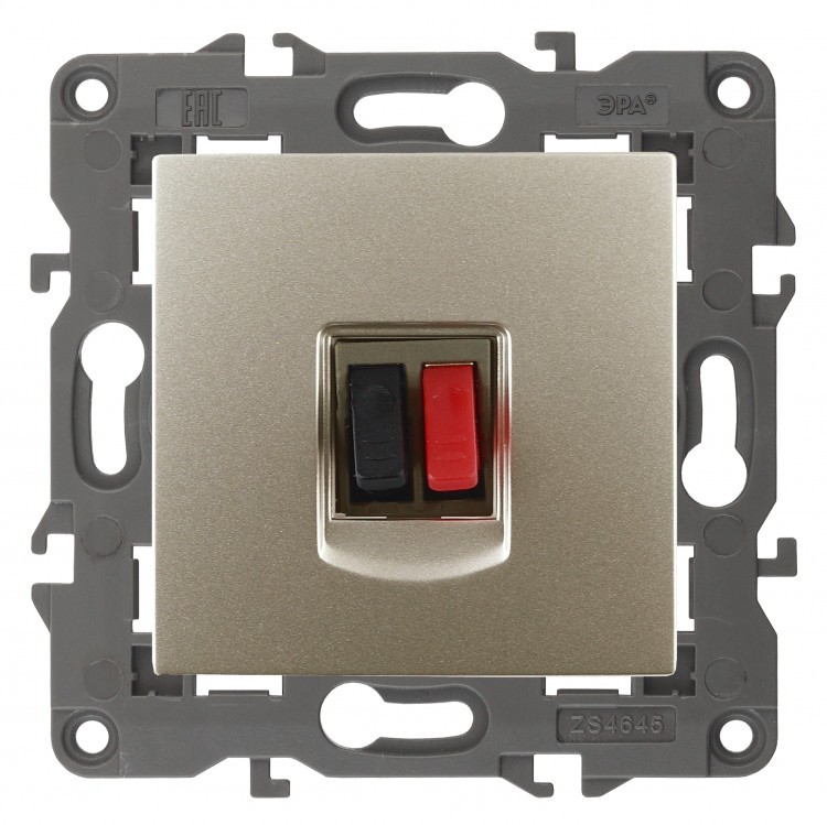 14-3111-04 ЭРА Розетка аудио IP20 Эра Elegance шампань