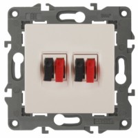 14-3112-02 ЭРА Розетка аудио двойная IP20 Эра Elegance сл.кость