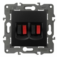 14-3112-05 ЭРА Розетка аудио двойная IP20 Эра Elegance антрацит
