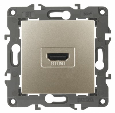 14-3114-04 ЭРА Розетка HDMI IP20 Эра Elegance шампань