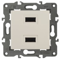 14-4110-02 ЭРА Устройство зарядное USB, 230В/5В-2100мА, IP20, Эра Elegance, сл.кость