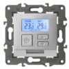 14-4111-03 ЭРА Терморегулятор универс. 230В-Imax16А, IP20, Эра Elegance, алюминий