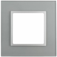 14-5101-03 ЭРА Рамка на 1 пост, стекло, Эра Elegance, алюминий+алюм