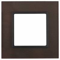 14-5101-13 ЭРА Рамка на 1 пост, стекло, Эра Elegance, бронза+антр