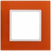 14-5101-22 ЭРА Рамка на 1 пост, стекло, Эра Elegance, оранжевый+бел