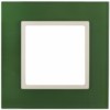14-5101-27 ЭРА Рамка на 1 пост, стекло, Эра Elegance, зелёный+сл.кость